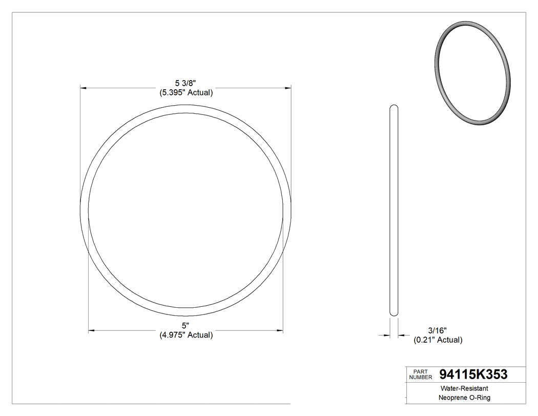 Technical drawing - 94115K353